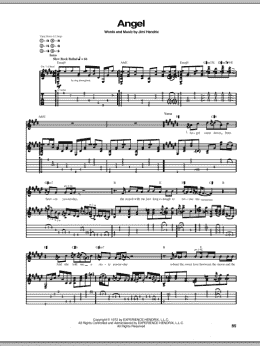 page one of Angel (Guitar Tab)