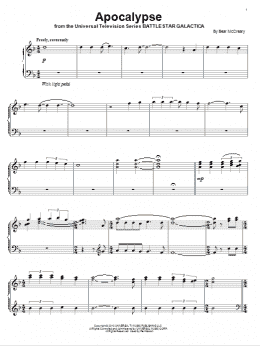 page one of Apocalypse (Piano Solo)