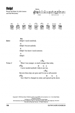 page one of Help! (Guitar Chords/Lyrics)