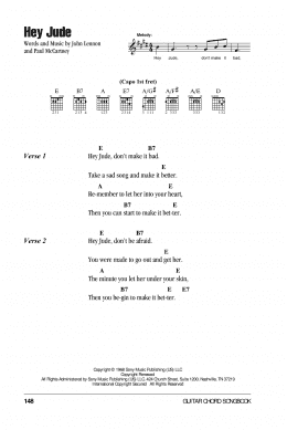 page one of Hey Jude (Guitar Chords/Lyrics)