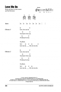 page one of Love Me Do (Guitar Chords/Lyrics)