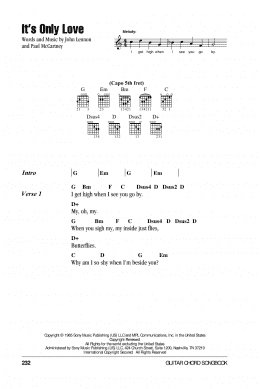 page one of It's Only Love (Guitar Chords/Lyrics)