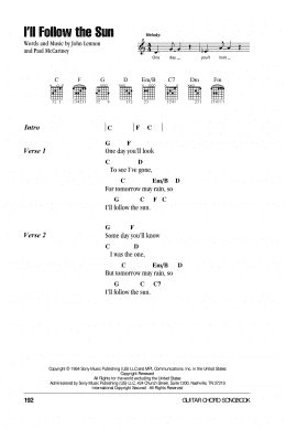 page one of I'll Follow The Sun (Guitar Chords/Lyrics)