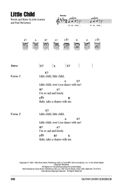 page one of Little Child (Guitar Chords/Lyrics)