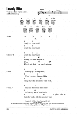 page one of Lovely Rita (Guitar Chords/Lyrics)