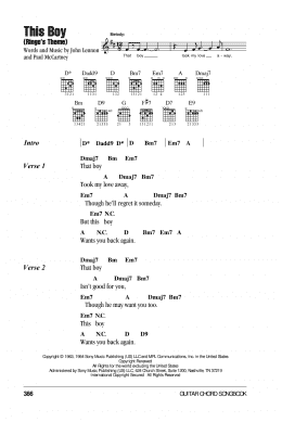 page one of This Boy (Ringo's Theme) (Guitar Chords/Lyrics)