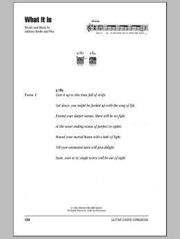 page one of What It Is (Guitar Chords/Lyrics)