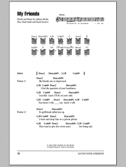 page one of My Friends (Guitar Chords/Lyrics)