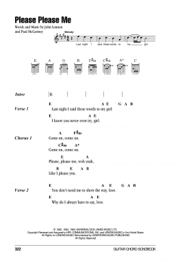 page one of Please Please Me (Guitar Chords/Lyrics)