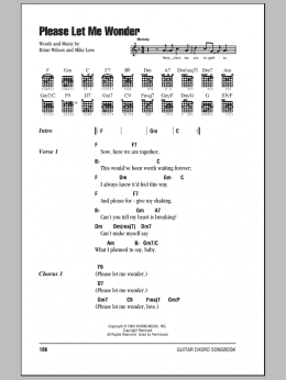 page one of Please Let Me Wonder (Guitar Chords/Lyrics)