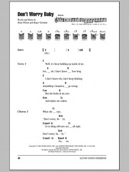 page one of Don't Worry Baby (Guitar Chords/Lyrics)