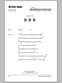 page one of All Over Again (Guitar Chords/Lyrics)