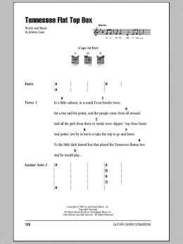 page one of Tennessee Flat Top Box (Guitar Chords/Lyrics)