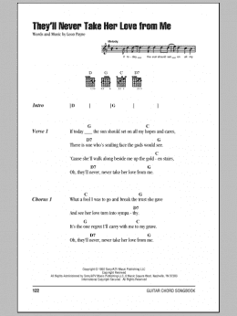 page one of They'll Never Take Her Love From Me (Guitar Chords/Lyrics)