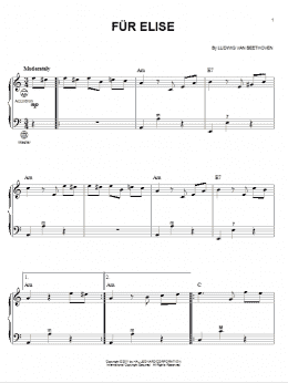 page one of Fur Elise (Accordion)