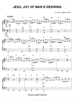 page one of Jesu, Joy Of Man's Desiring (Accordion)