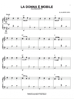 page one of La Donna e Mobile (Accordion)