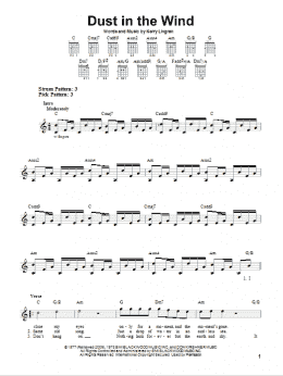 page one of Dust In The Wind (Easy Guitar)