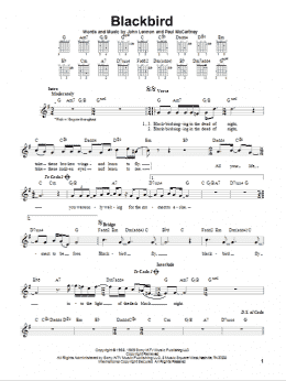 page one of Blackbird (Easy Guitar)