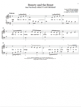 page one of Beauty And The Beast (Educational Piano)