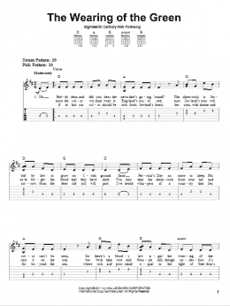 page one of The Wearing Of The Green (Easy Guitar Tab)