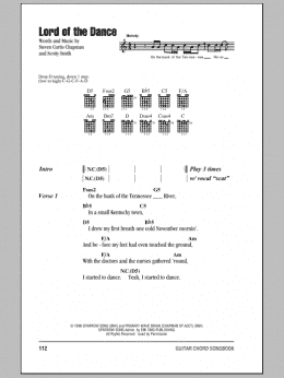 page one of Lord Of The Dance (Guitar Chords/Lyrics)