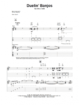 page one of Duelin' Banjos (Guitar Tab)