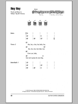 page one of Hey Hey (Guitar Chords/Lyrics)