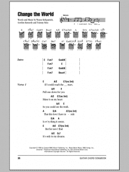 page one of Change The World (Guitar Chords/Lyrics)