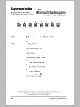 page one of Superman Inside (Guitar Chords/Lyrics)