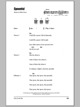 page one of Spoonful (Guitar Chords/Lyrics)