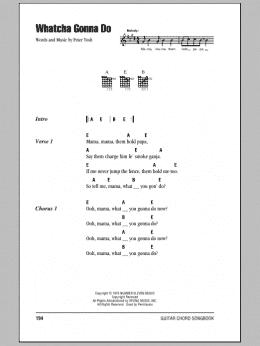 page one of Whatcha Gonna Do (Guitar Chords/Lyrics)