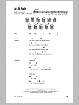 page one of Let It Rain (Guitar Chords/Lyrics)