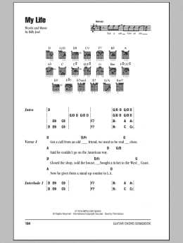 page one of My Life (Guitar Chords/Lyrics)