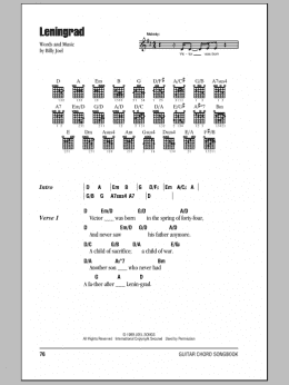 page one of Leningrad (Guitar Chords/Lyrics)