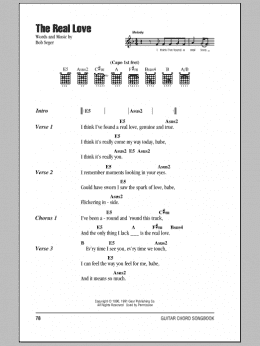 page one of The Real Love (Guitar Chords/Lyrics)