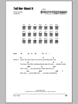 page one of Tell Her About It (Guitar Chords/Lyrics)