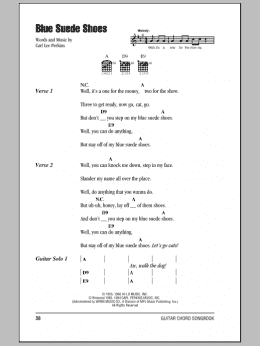 page one of Blue Suede Shoes (Guitar Chords/Lyrics)