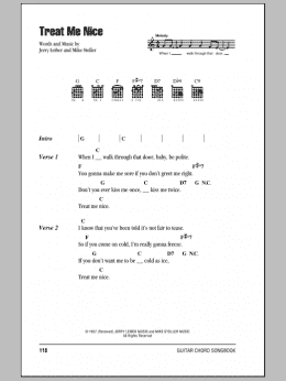 page one of Treat Me Nice (Guitar Chords/Lyrics)