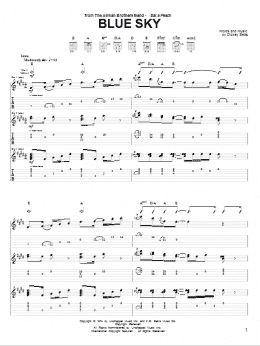 page one of Blue Sky (Guitar Tab)