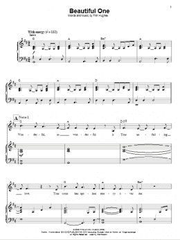 page one of Beautiful One (Piano & Vocal)