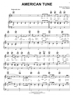 page one of American Tune (Piano, Vocal & Guitar Chords (Right-Hand Melody))