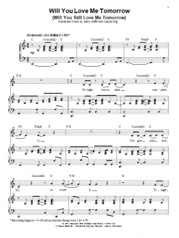 page one of Will You Love Me Tomorrow (Will You Still Love Me Tomorrow) (Piano & Vocal)