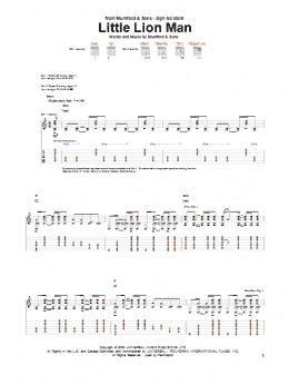 page one of Little Lion Man (Guitar Tab)