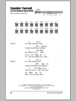 page one of Consider Yourself (Guitar Chords/Lyrics)