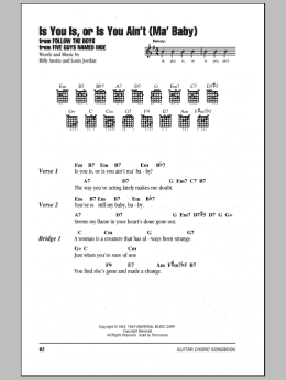 page one of Is You Is, Or Is You Ain't (Ma' Baby) (Guitar Chords/Lyrics)