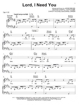 page one of Lord, I Need You (Piano, Vocal & Guitar Chords (Right-Hand Melody))