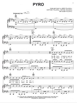 page one of Pyro (Piano, Vocal & Guitar Chords (Right-Hand Melody))