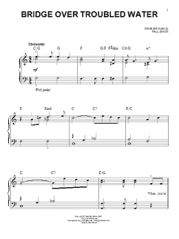 page one of Bridge Over Troubled Water (Easy Piano)