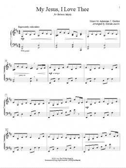 page one of My Jesus, I Love Thee (Educational Piano)